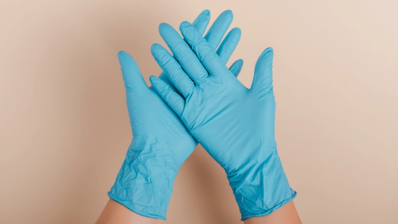 Nitrile rubber gloves
