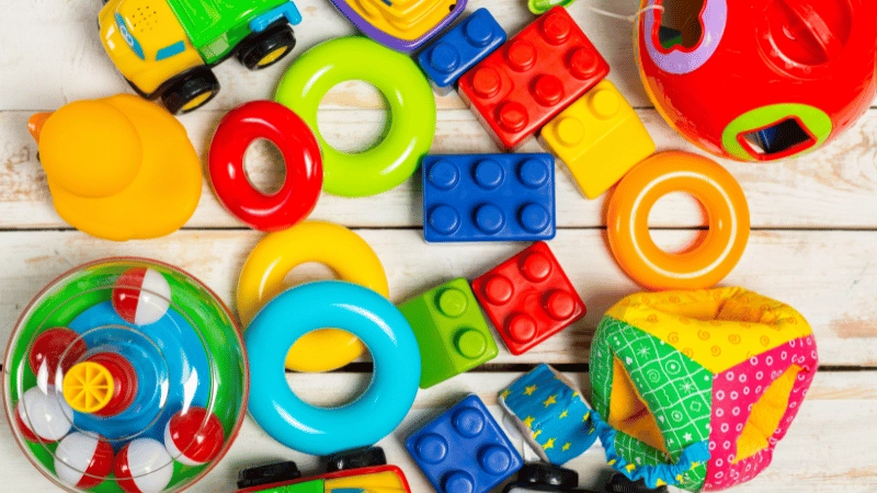 Silicone rubber toys come in a variety of fun shapes and colors.