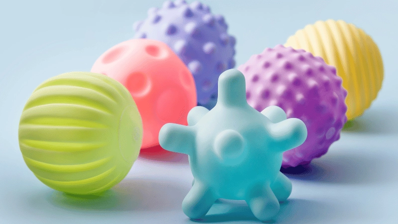 colorful products made by molding