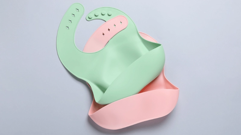 Fun colors of Silicone Baby Bibs