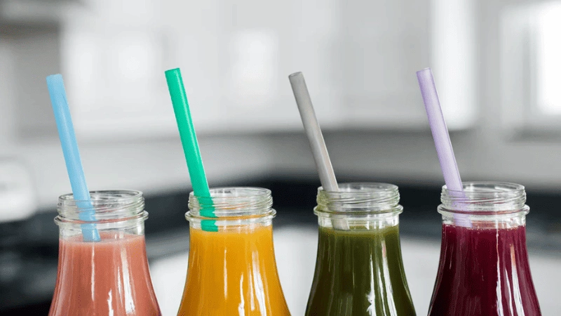 reusable silicone drinking straws