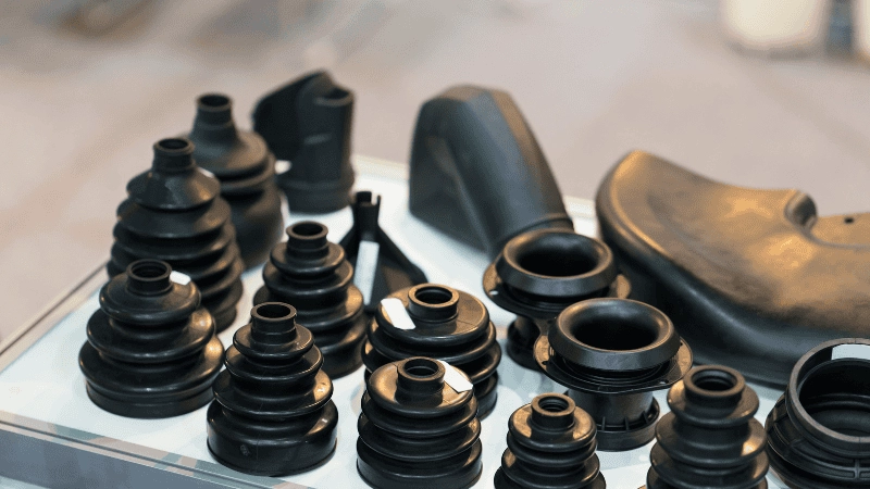 Silicone rubber products formed by liquid injection molding