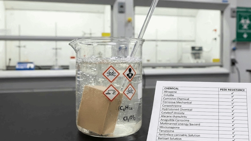 PEEK ofrece una resistencia química excepcional.