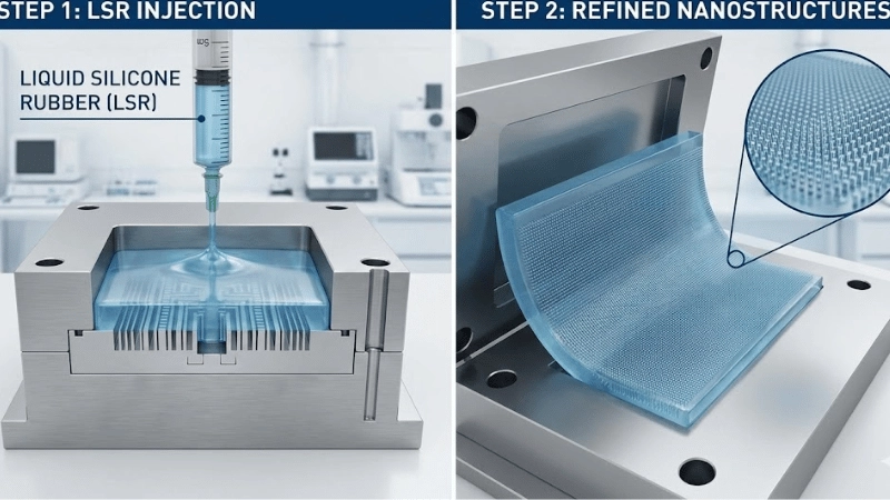 Precision nanomolding harnesses LSR to capture complex patterns.