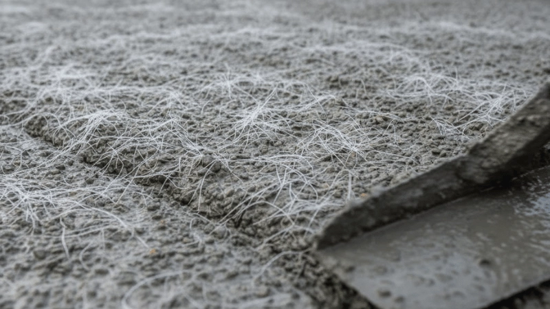 Polypropylene fiber in concrete