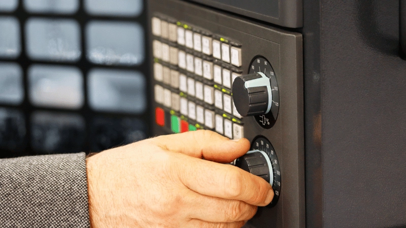 A man is controlling the parameters.