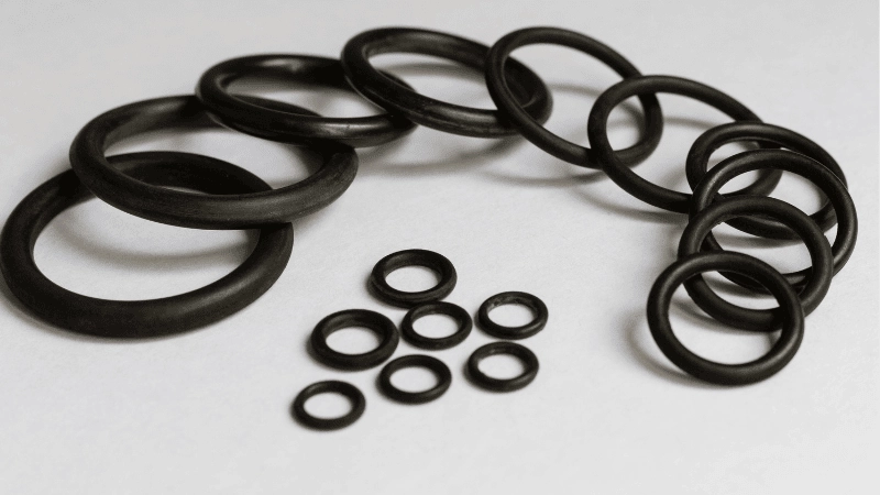 black rubber O-rings
