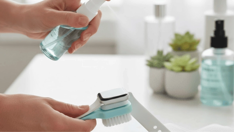 clean a silicone watch strap