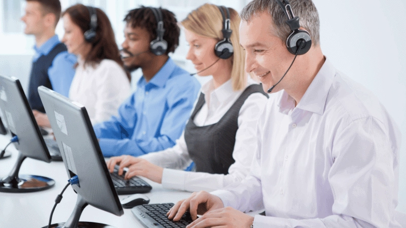 ein Kundenservice-Team