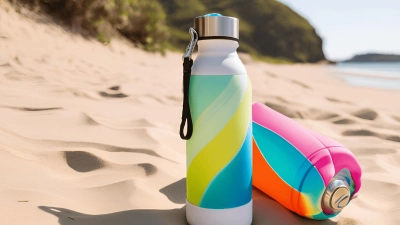 Wasserflasche in der Wüste