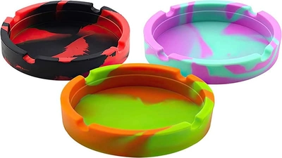 color combination round silicone ashtrays