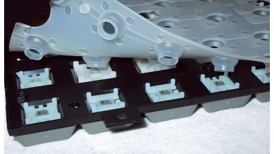 Interruptor de membrana con fondo de silicona