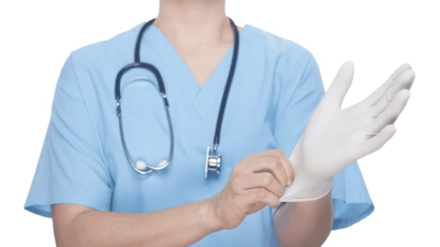 Display of silicone rubber medical products formed by liquid injection molding