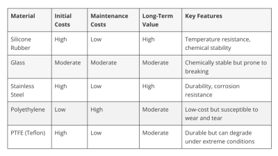 cost analysis of non leaching materials