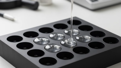 Vierta la silicona en el molde del teclado.