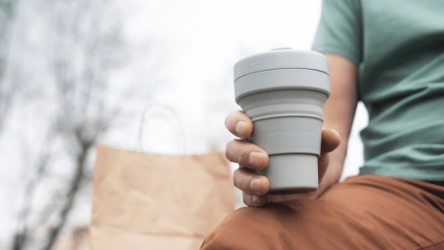 Faltbare Wasserflasche aus Silikon