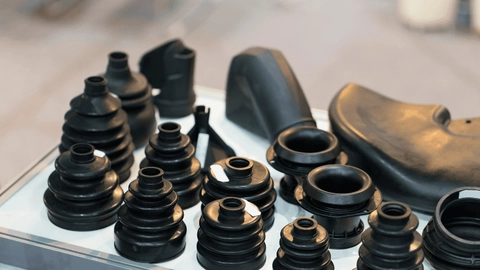 Silicone rubber products formed by liquid injection molding