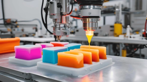 Proceso de inyección de moldes de silicona líquida